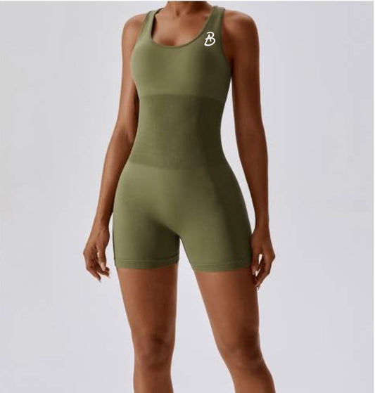 Green One Piece Short