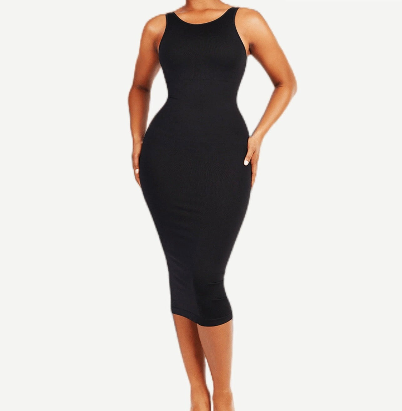 U-Back Shape Wear Dress Black